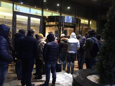 Митинг валютных ипотечников 5 февраля в Москве. Фото: tvrain.ru.