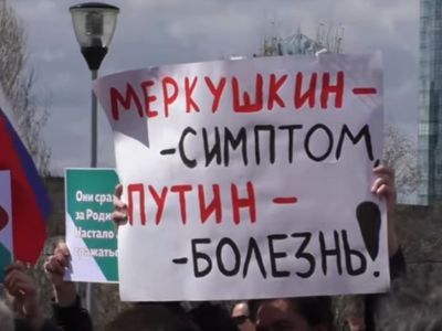 "Меркушкин — симптом, Путин — болезнь". Фото: Владимир Лапкин, Каспаров.Ru