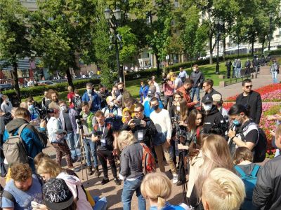 Акция солидарности с хабаровчанами в Москве 1 августа 2020 года. Фото: Анна К. / Каспаров. Ru