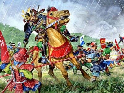Самураи в битве при Сэкигахаре. Современная иллюстрация: samurai-illustrated.narod.ru