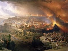 Осада и разрушение Иерусалима римлянами под командованием Тита, 70 год. Дэвид Робертс, масло, 1850