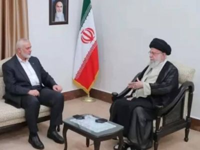 Исмаил Хания и рахбар аятолла Хаменеи. Фото: t.me/abbasgallyamovpolitics